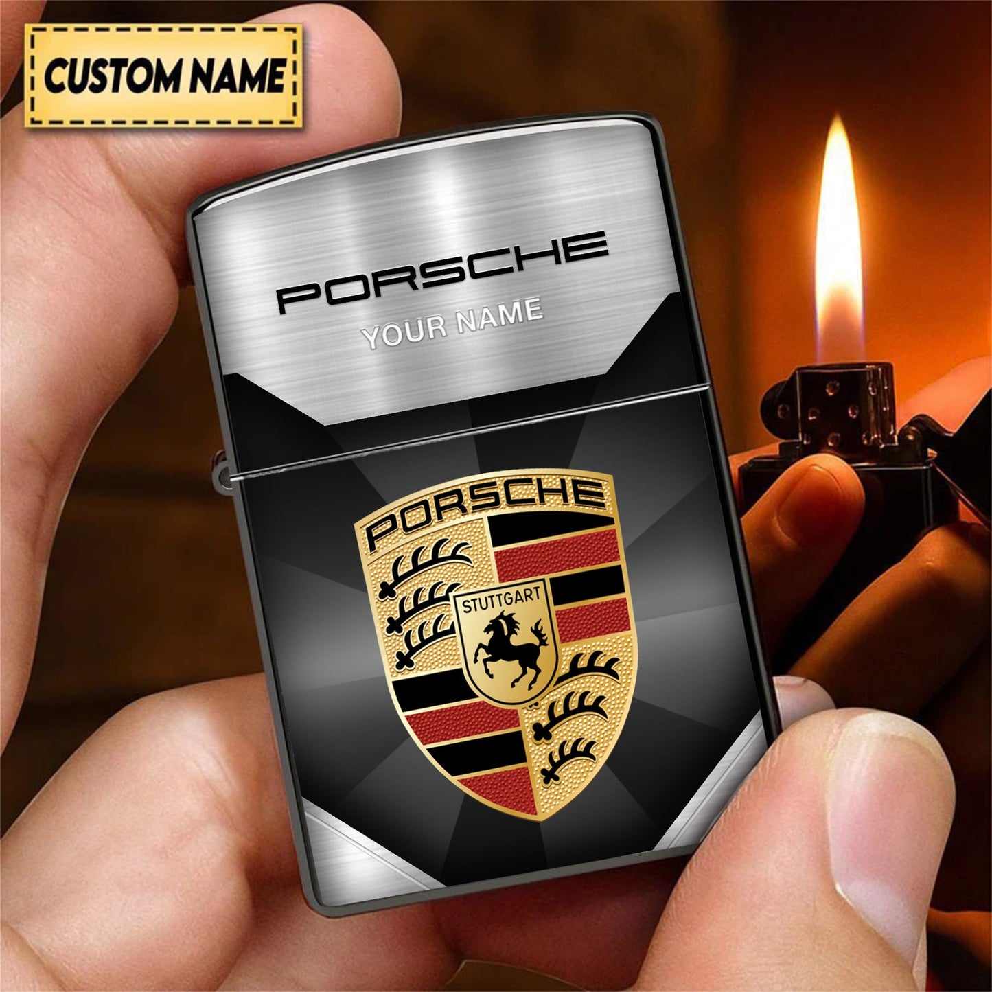 Personalized Pors Elegant Zippo Lighter