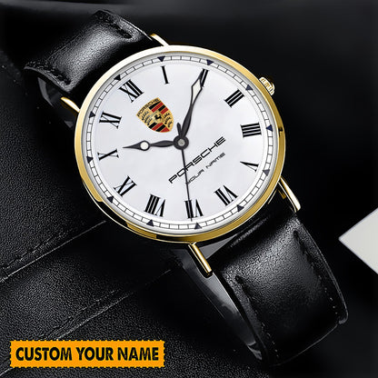 Personalized Pors Vintage Quartz Leather Watch P300801
