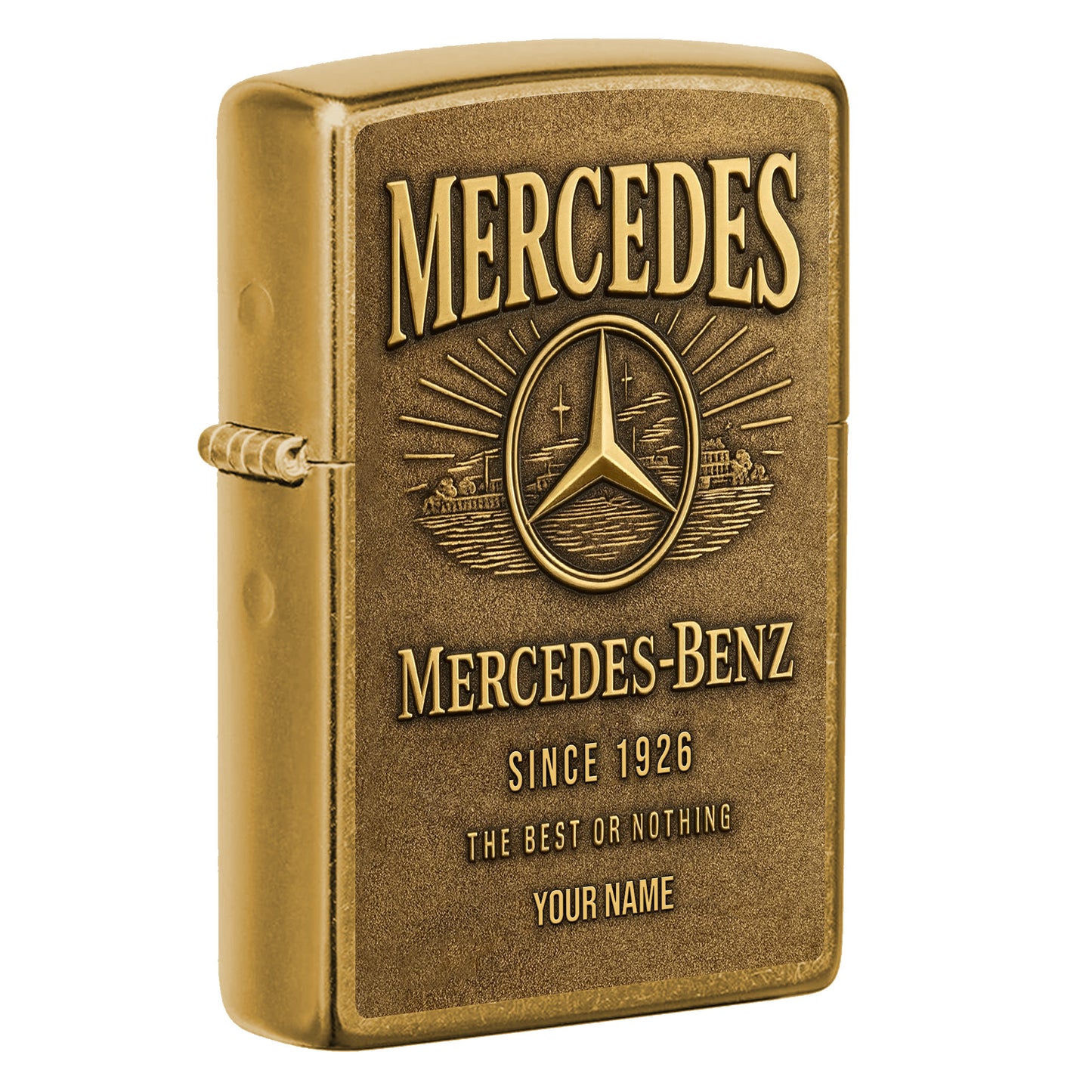 Personalized Merc Golden Vintage Zippo Lighter