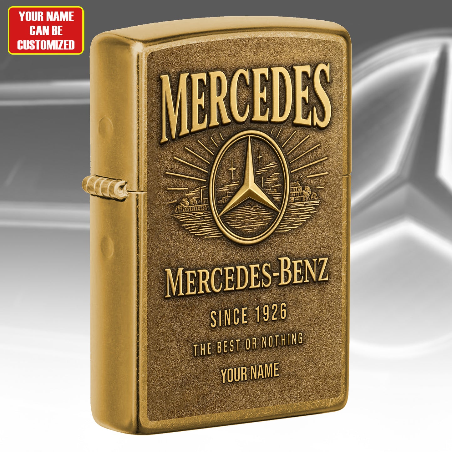 Personalized Merc Golden Vintage Zippo Lighter