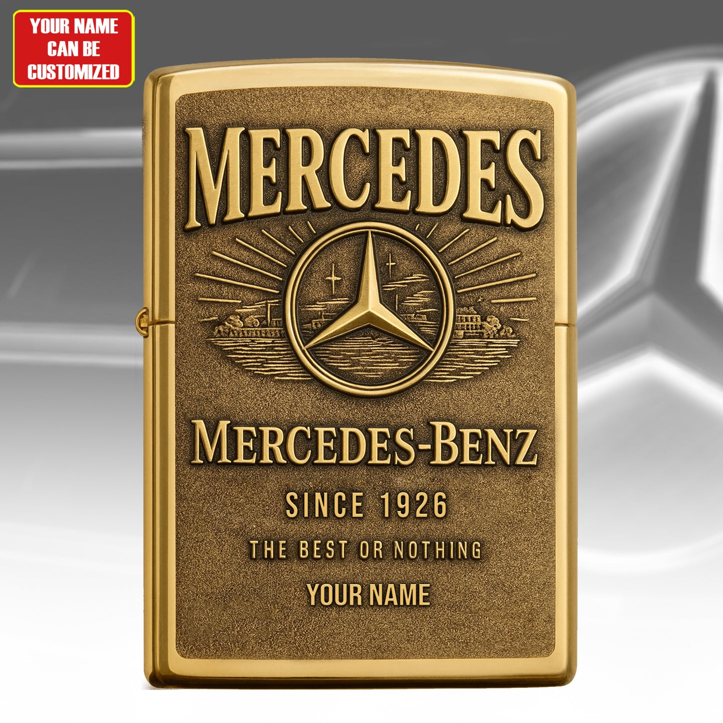 Personalized Merc Golden Vintage Zippo Lighter