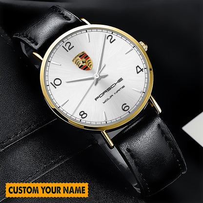 Personalized Pors Longiness Record Leather Watch Q300803