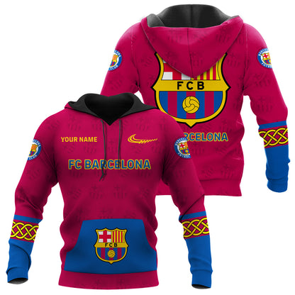 Personalized Barcelona Sport 3D Full Printing Set , Barcelona FC Shirt , Barcelona Set , Zipper Polo, Hoodie , Short , Polo , hawaii