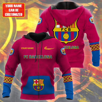 Personalized Barcelona Sport 3D Full Printing Set , Barcelona FC Shirt , Barcelona Set , Zipper Polo, Hoodie , Short , Polo , hawaii