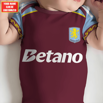 Customized Aston Villa Soccer Jersey , Baby Rib Bodysuit Sizes