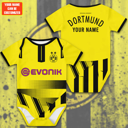 Customized Borussia Dortmund Soccer Jersey , Baby Rib Bodysuit Sizes