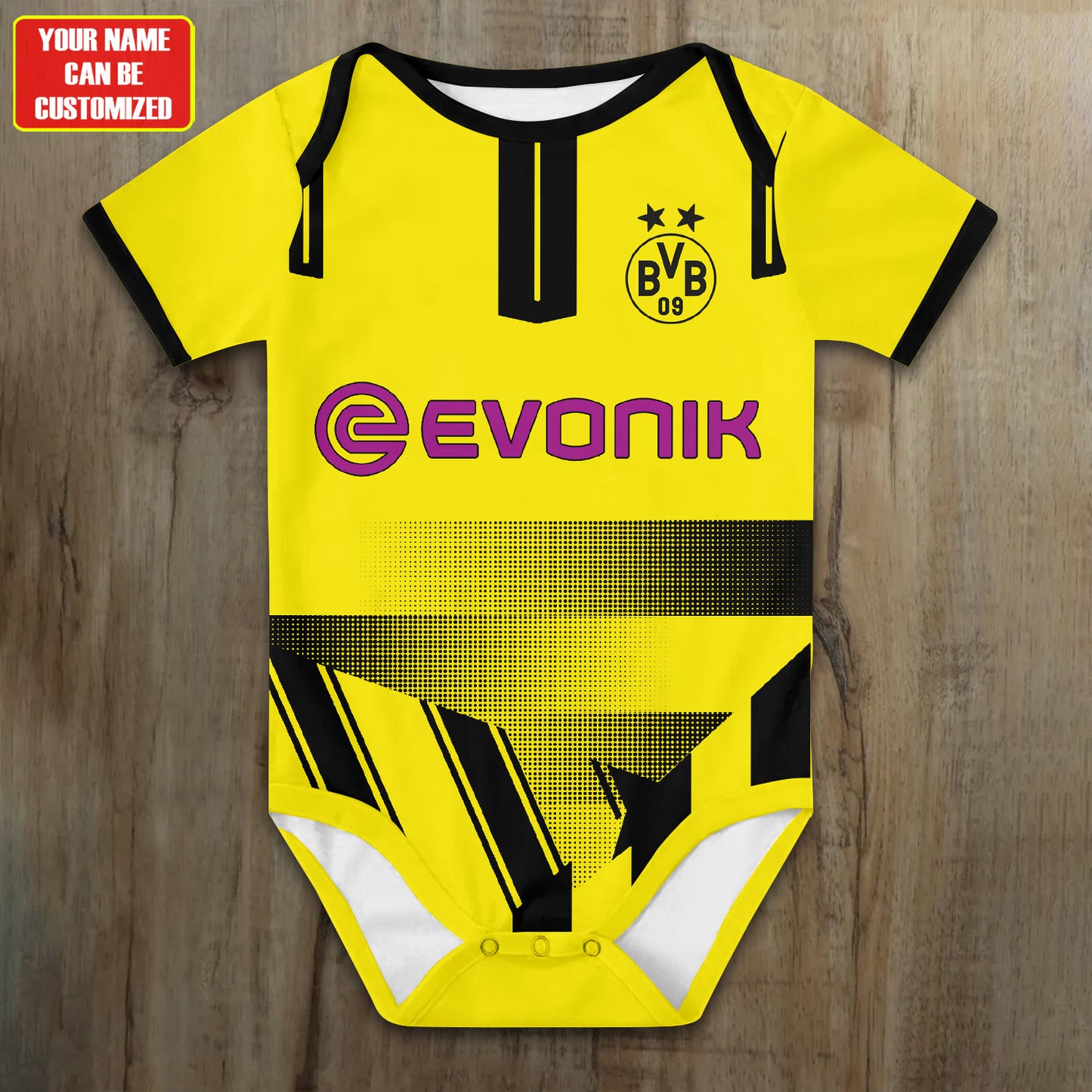 Customized Borussia Dortmund Soccer Jersey , Baby Rib Bodysuit Sizes