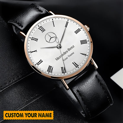 Personalized Merc Marben Quartz Leather Watch Q040905