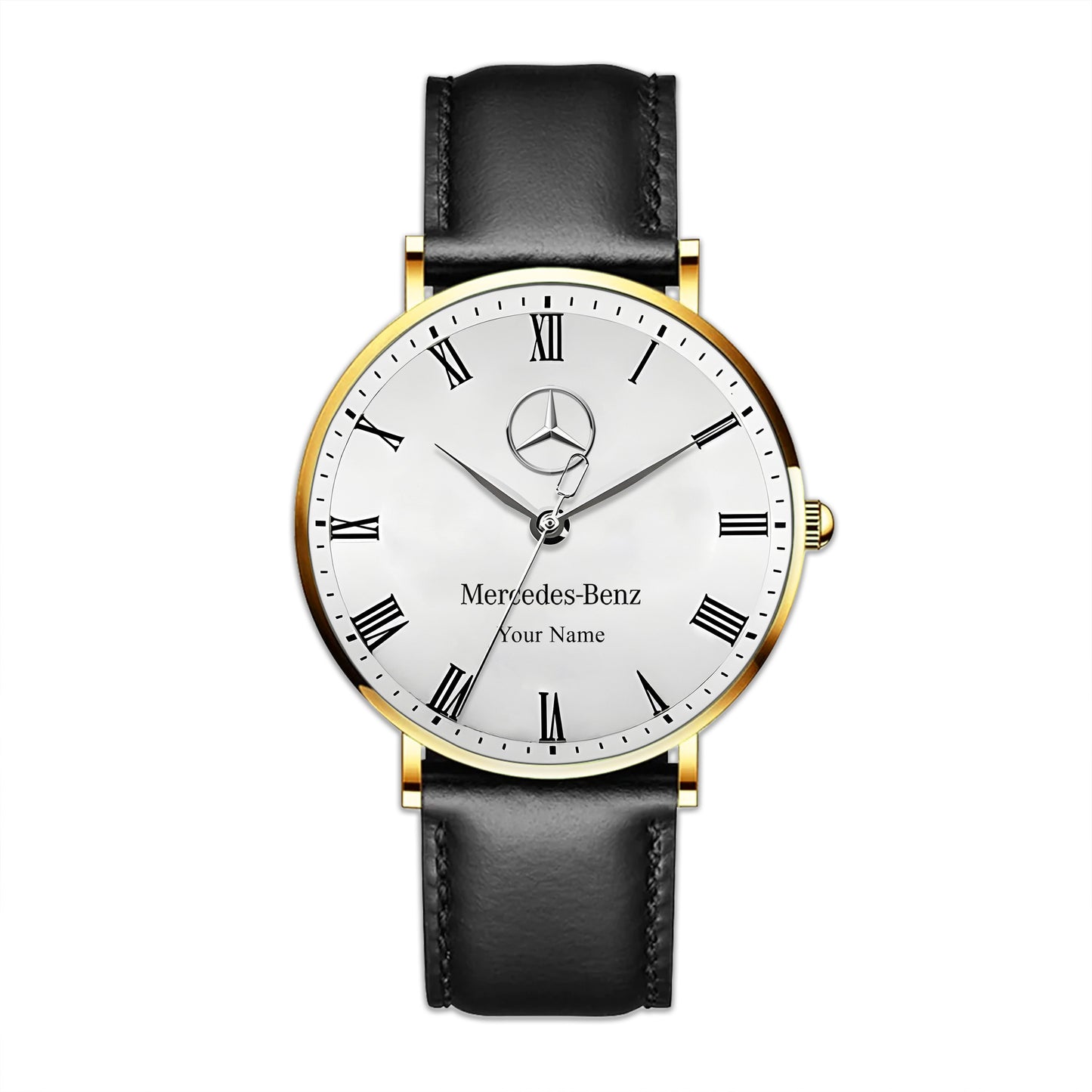 Personalized Merc Marben Quartz Leather Watch Q040905