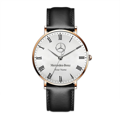 Personalized Merc Marben Quartz Leather Watch Q040905