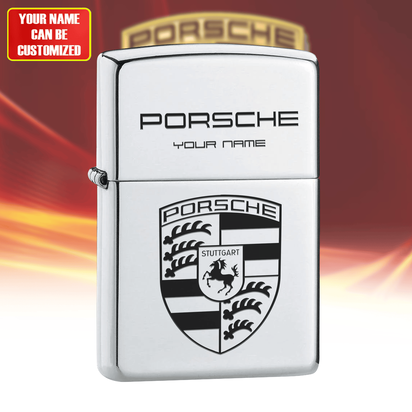 Personalized Pors Laser Zippo Lighter