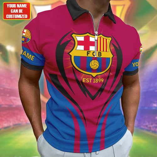 Personalized Barca FC 3D Full Printing Set , Barca FC Shirt , Zipper Polo, Hoodie , Short , Polo , hawaii