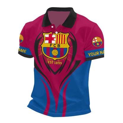 Personalized Barca FC 3D Full Printing Set , Barca FC Shirt , Zipper Polo, Hoodie , Short , Polo , hawaii