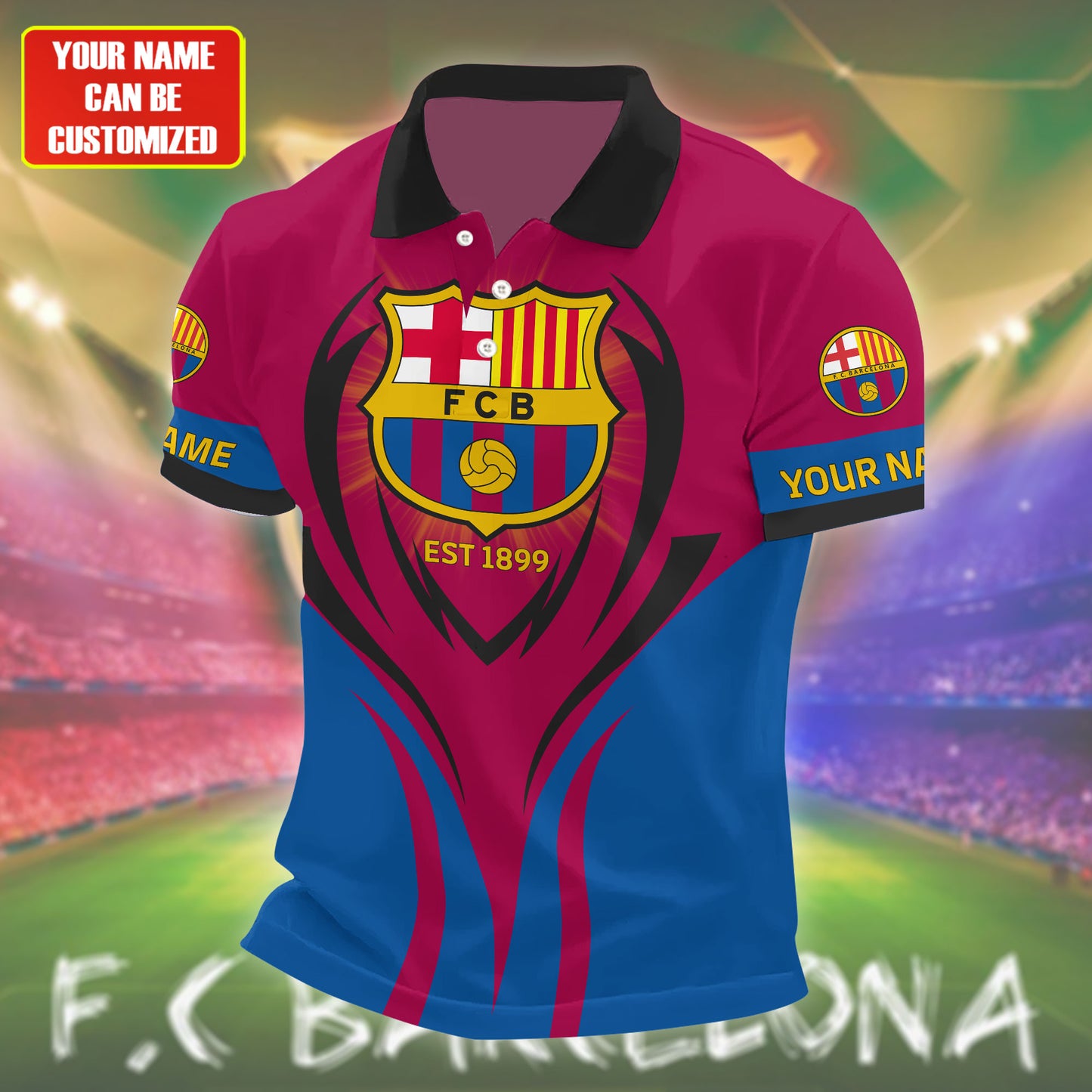 Personalized Barca FC 3D Full Printing Set , Barca FC Shirt , Zipper Polo, Hoodie , Short , Polo , hawaii