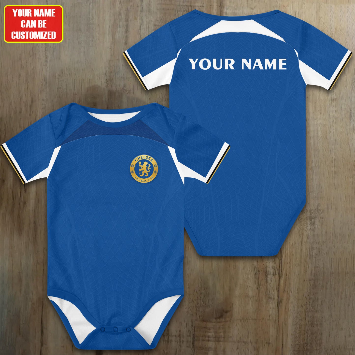 Customized Chelsea CFC Soccer Jersey , Baby Rib Bodysuit Sizes