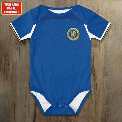 Customized Chelsea CFC Soccer Jersey , Baby Rib Bodysuit Sizes