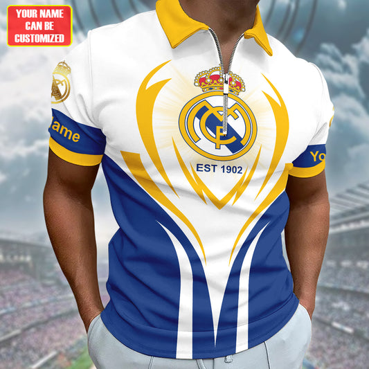 Personalized Real Madrid CF 3D Full Printing Set , Real Madrid CF Shirt , Real Madrid Set , Zipper Polo, Hoodie , Short , Polo , hawaii