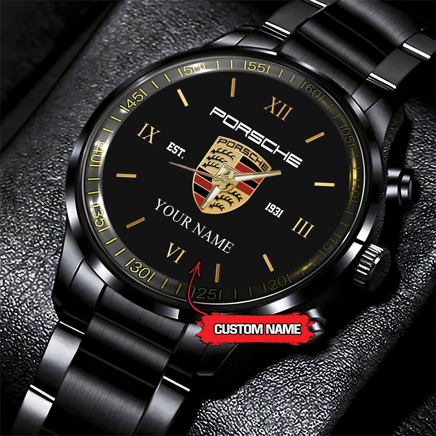 Personalized Pors Elegant Luxury Stainless Steel Watch