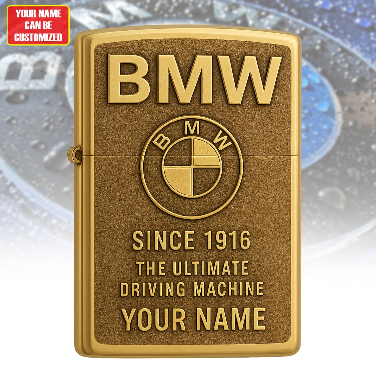 Personalized BW Golden Vintage Zippo Lighter