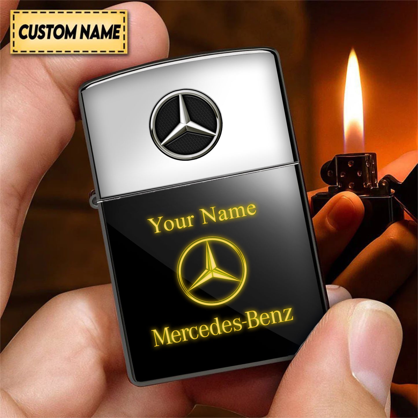 Personalized Mercedes Neon Zippo Lighter