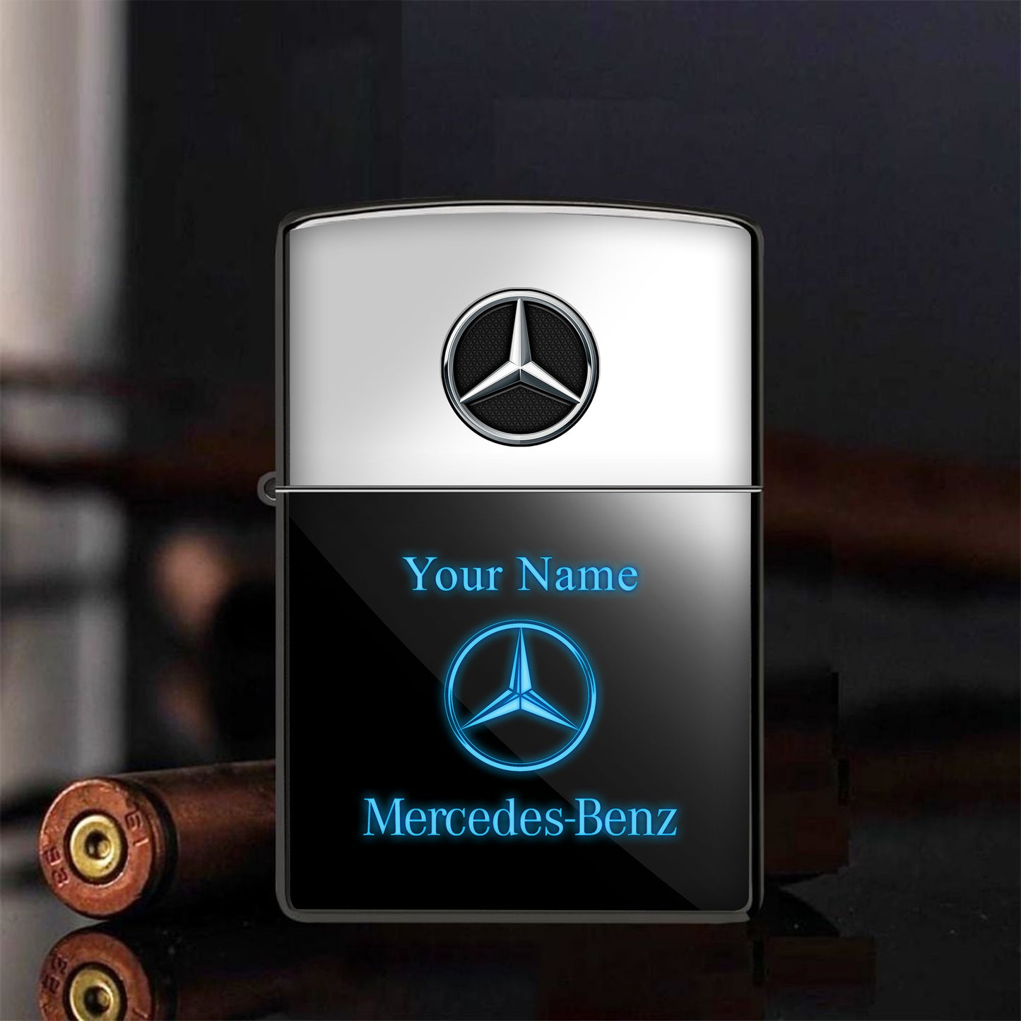 Personalized Mercedes Neon Zippo Lighter