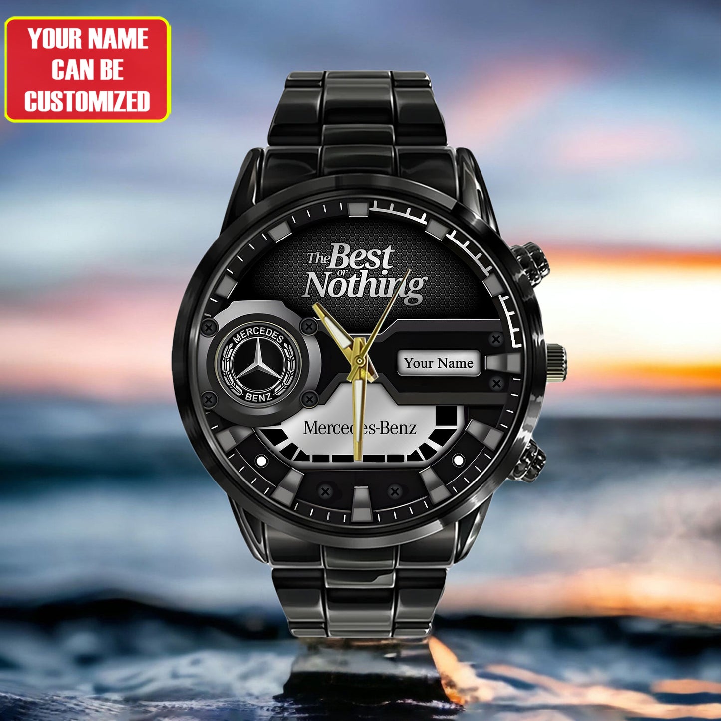 Personalized Merc The Best Or Nothing Stainless Steel Watch