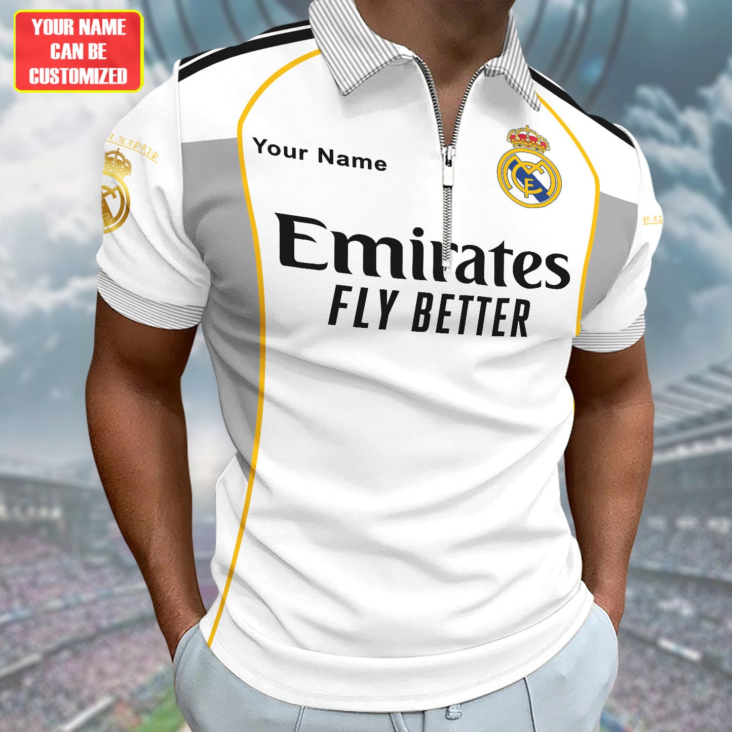 Personalized Real Uniform 3D Full Printing Set , Real Shirt , Hoodie , Short ,Polo ,hawaii