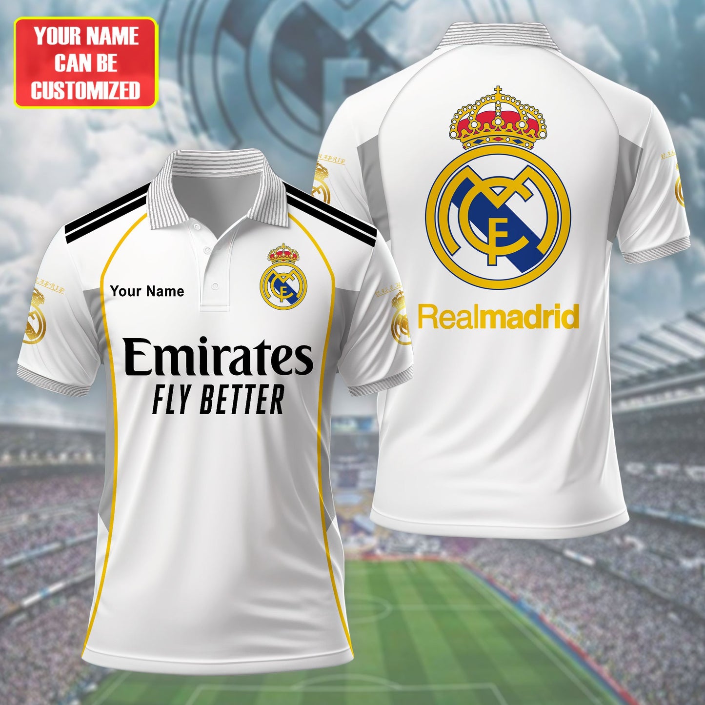 Personalized Real Uniform 3D Full Printing Set , Real Shirt , Hoodie , Short ,Polo ,hawaii