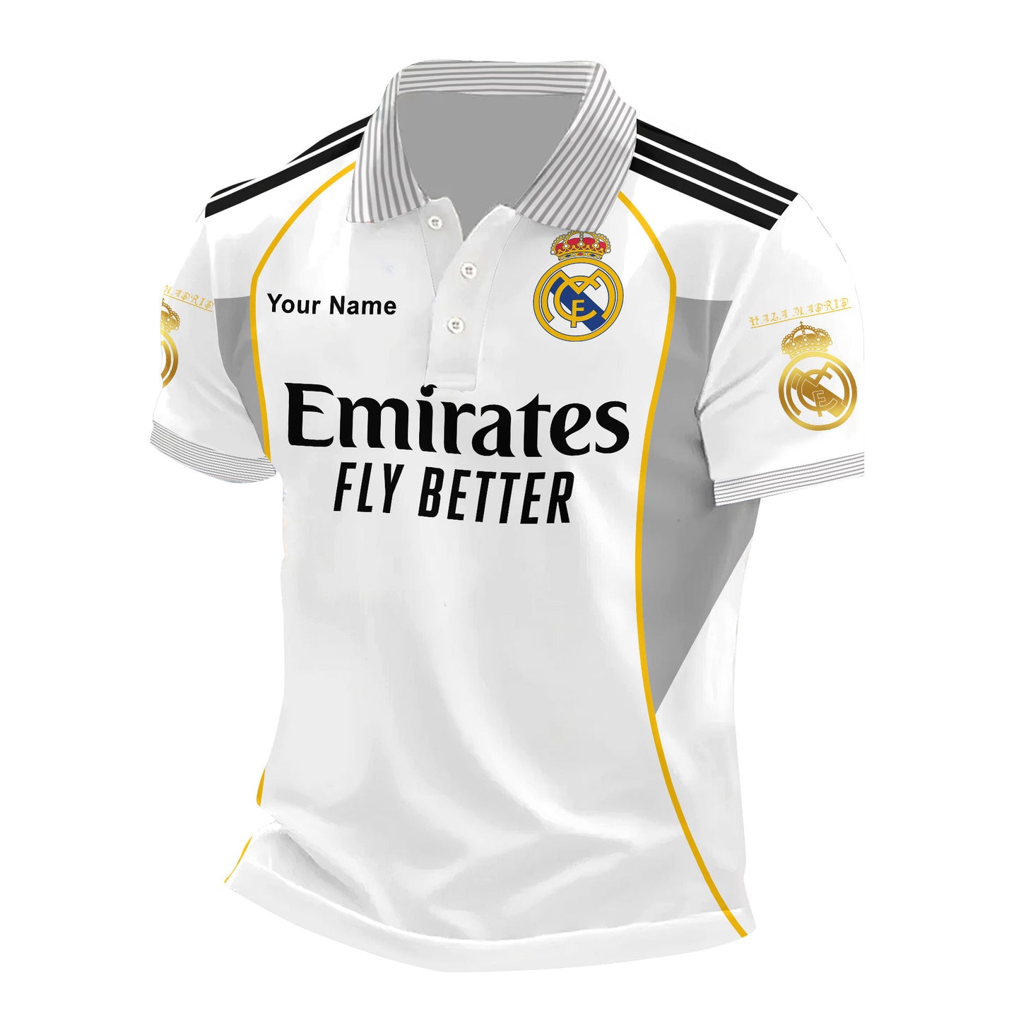 Personalized Real Uniform 3D Full Printing Set , Real Shirt , Hoodie , Short ,Polo ,hawaii