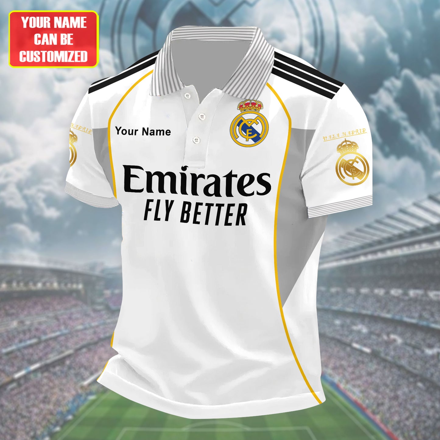 Personalized Real Uniform 3D Full Printing Set , Real Shirt , Hoodie , Short ,Polo ,hawaii