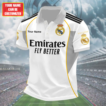 Personalized Real Uniform 3D Full Printing Set , Real Shirt , Hoodie , Short ,Polo ,hawaii