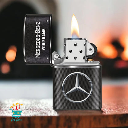Personalized Merc Leather Zippo Lighter