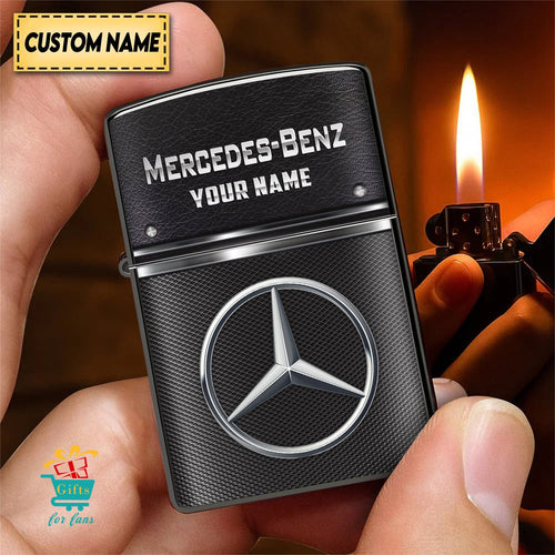 Personalized Merc Leather Zippo Lighter