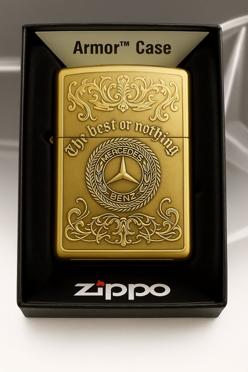 Merc Golden Elegant Zippo Lighter