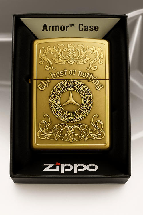 Merc Golden Elegant Zippo Lighter
