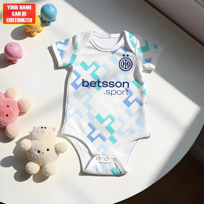 Customized Inter Milan Third Soccer Jersey , Baby Rib Bodysuit Sizes