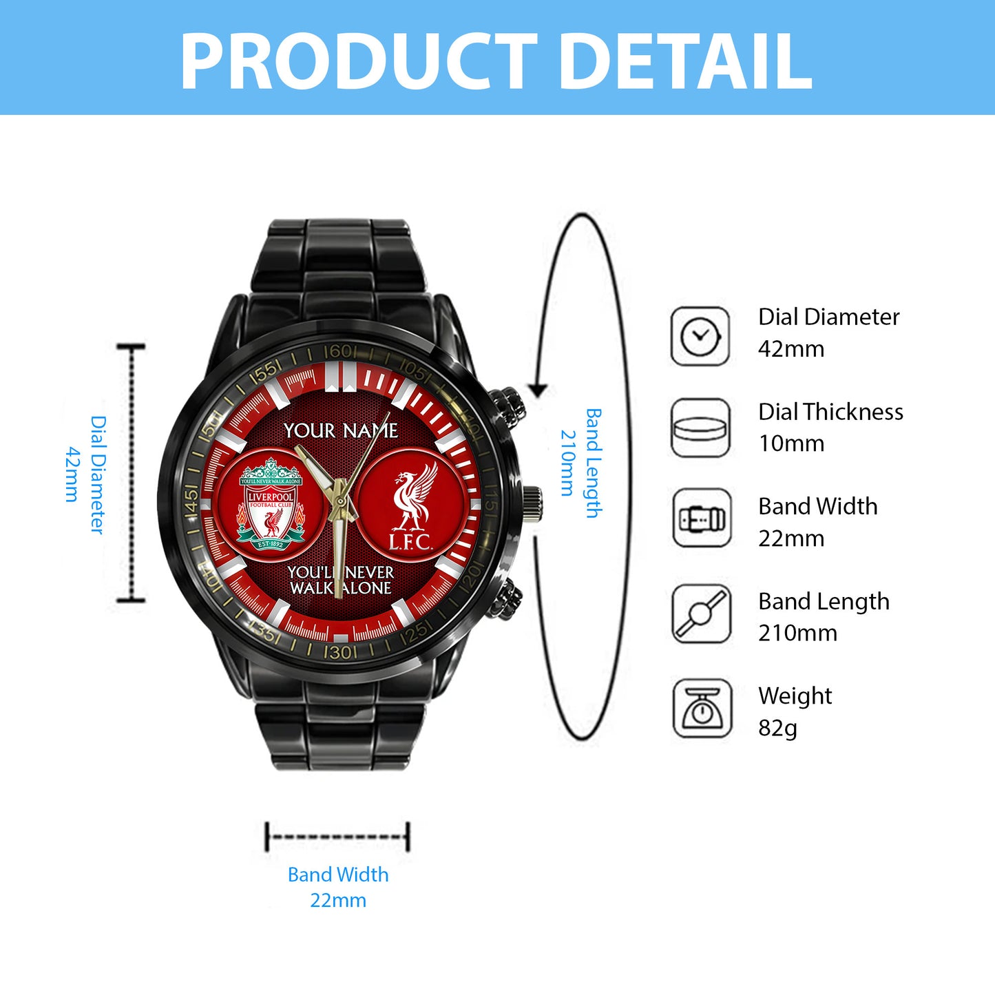 Personalized LVP Luxury Stainless Steel Watch