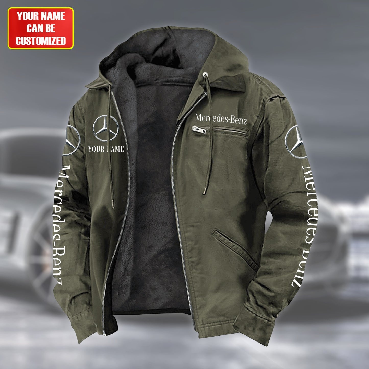 Personalized Merc Fur lining Paddle Jacket P100901