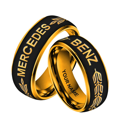 Personalized Merc Benz Luxury Custom Alloy Ring