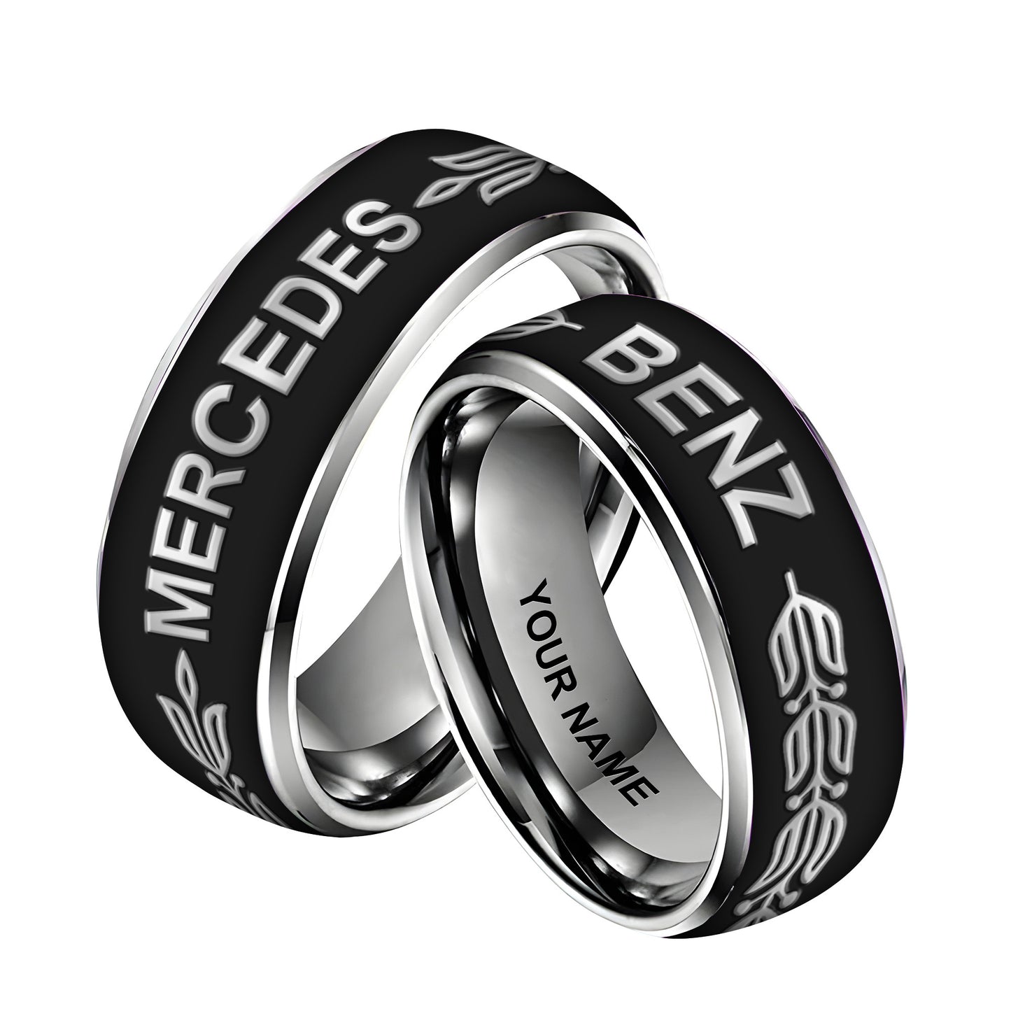 Personalized Merc Benz Luxury Custom Alloy Ring