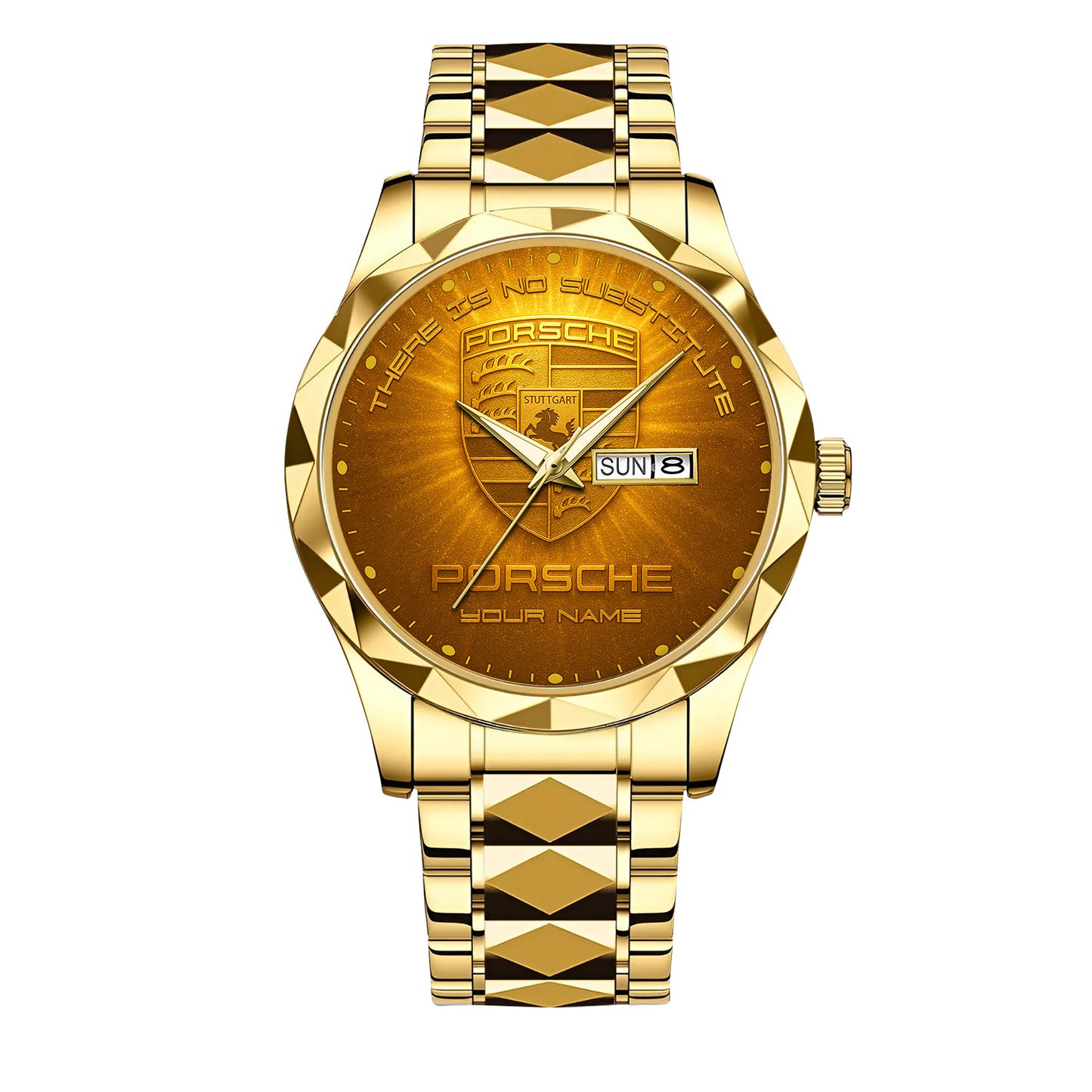 Personalized Pors Golden Alloy Charley Watch