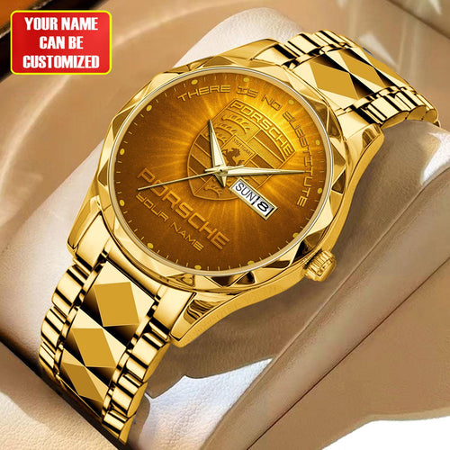 Personalized Pors Golden Alloy Charley Watch