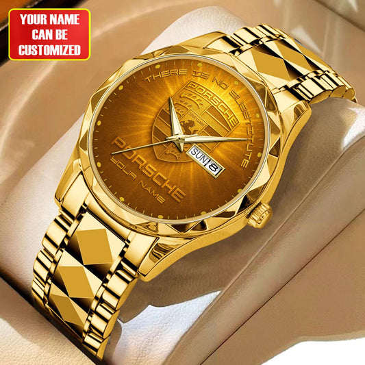 Personalized Pors Golden Alloy Charley Watch