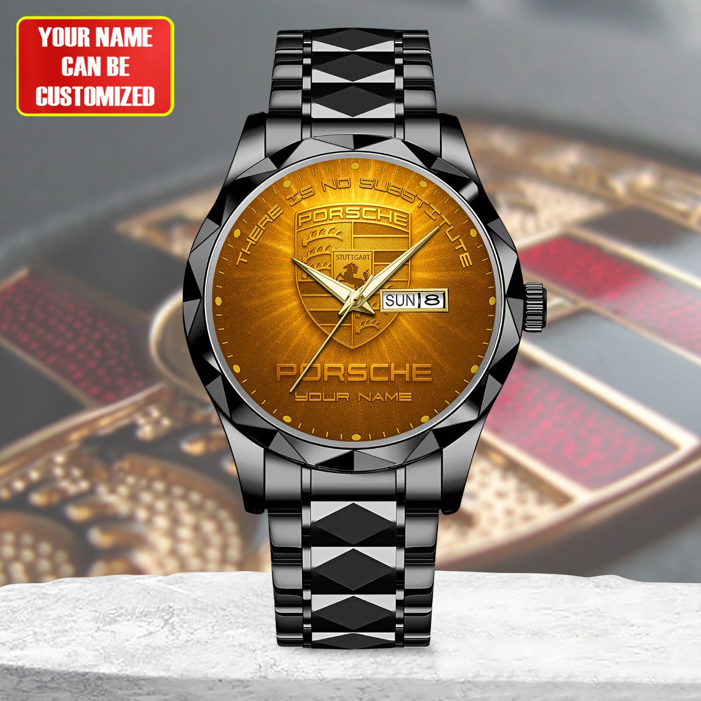Personalized Pors Golden Alloy Charley Watch