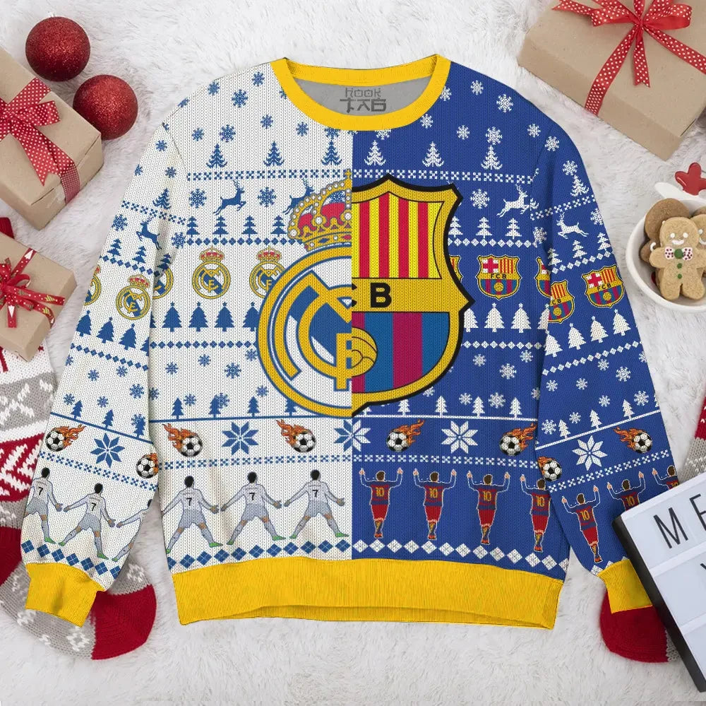 Barca Knit Sweater , Wool Sweater, Unisex ugly sweater