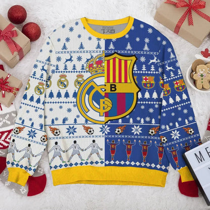 Barca Knit Sweater , Wool Sweater, Unisex ugly sweater