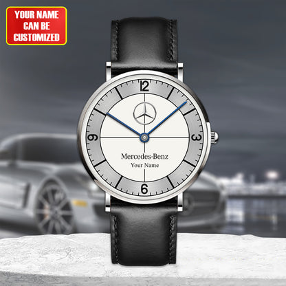Personalized Merc Longiness Heritage Quartz Leather Watch Q120901