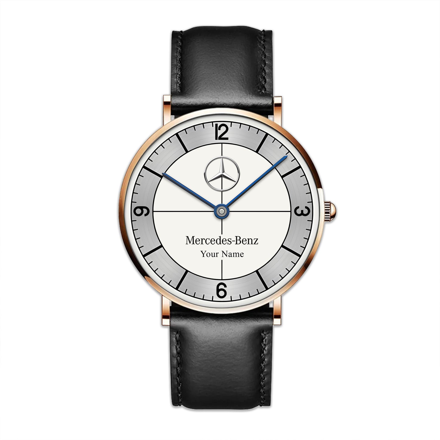 Personalized Merc Longiness Heritage Quartz Leather Watch Q120901
