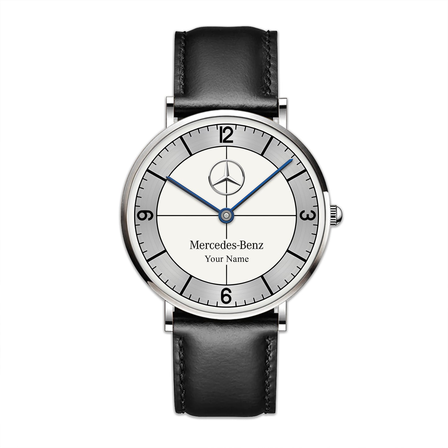 Personalized Merc Longiness Heritage Quartz Leather Watch Q120901