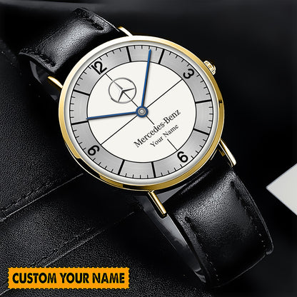 Personalized Merc Longiness Heritage Quartz Leather Watch Q120901